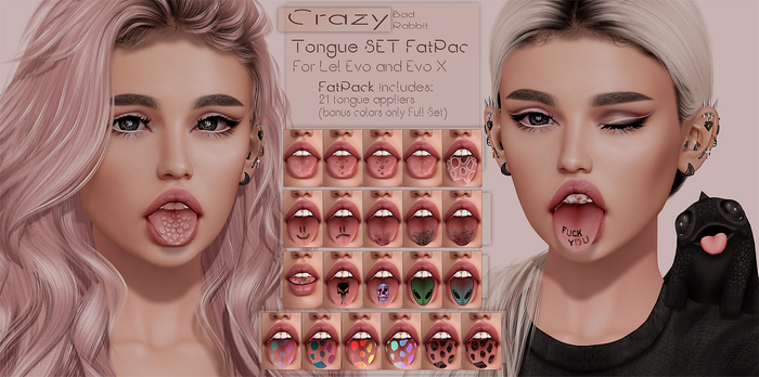 .:Bad Rabbit:. Crazy tongue SET FatPack