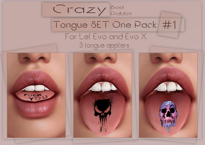 .:Bad Rabbit:. Crazy tongue SET One Pack #1