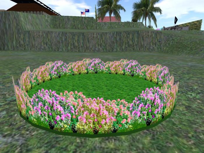 Bunny Pen Round with flowers 8 Light