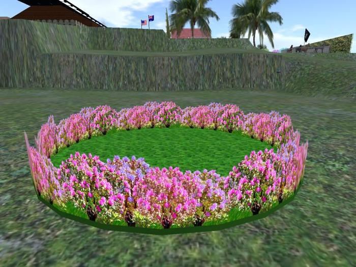 Bunny Pen Round with flowers 9 Light