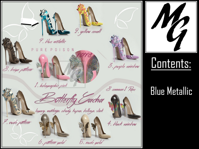 9. Pure Poison - Butterfly Pumps - Maitreya -Blue Metallic