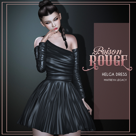 POISON ROUGE Helga Dress Black 