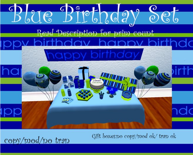 Blue Birthday Set