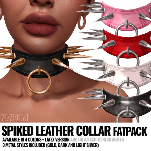 [ YANNOMI ] Edgy Spiked Collar - FATPACK