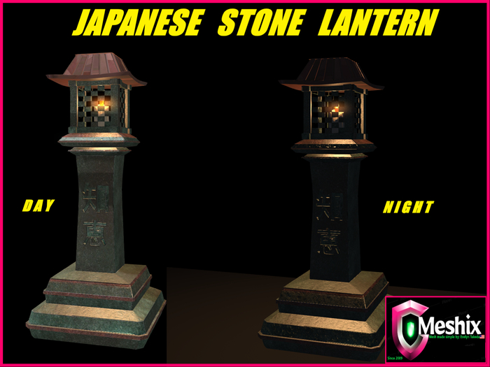 One Japanese stone lamp (3prims)