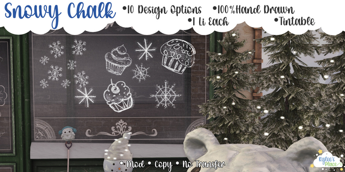 Kylee's Place- Snowy Chalk Set-Unpacker