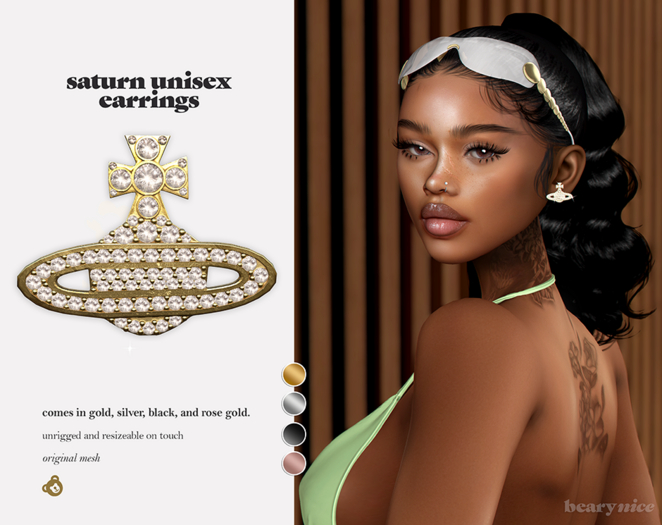 beary.// saturn earrings - fatpack 