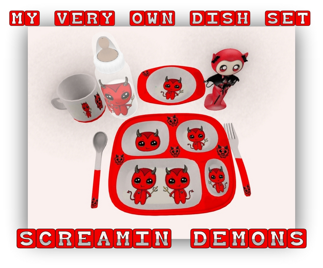 MERCI~SCREAMING DEMON DISH SET