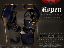 [Renegade] Aspen Platform Heels - Dark Blue