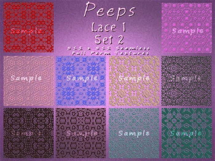 Peeps Textures Lace 1 Set 2
