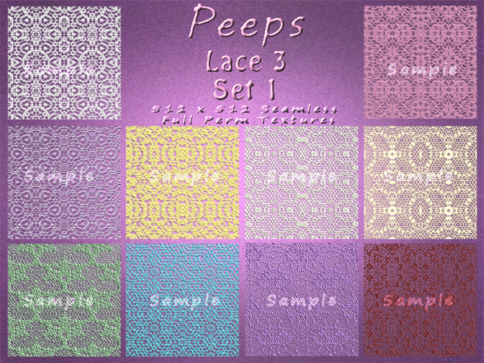 Peeps Textures Lace 3 Set 1