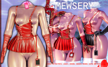 #MEWSERY Syrup Set{#13 Leather.Ruby} - Apron and Gloves