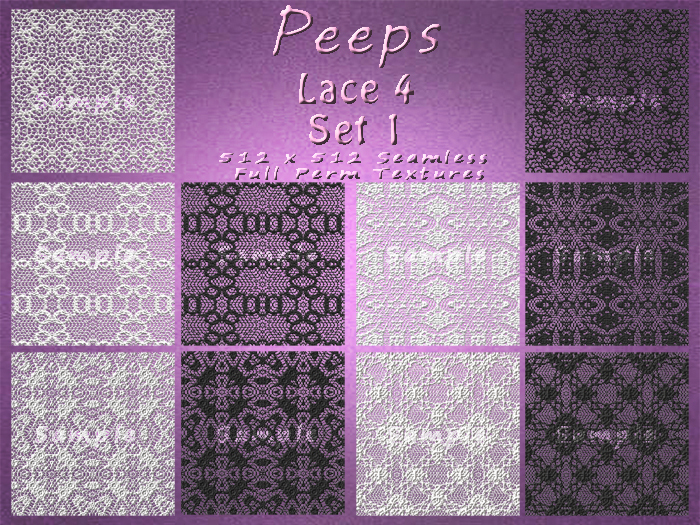 Peeps Textures Lace 4 Set 1