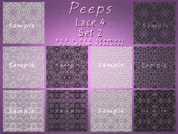 Peeps Textures Lace 4 Set 2