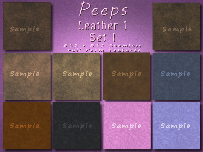 Peeps Textures Leather 1 Set 1