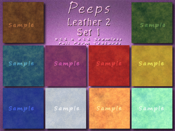 Peeps Textures Leather 2 Set 1