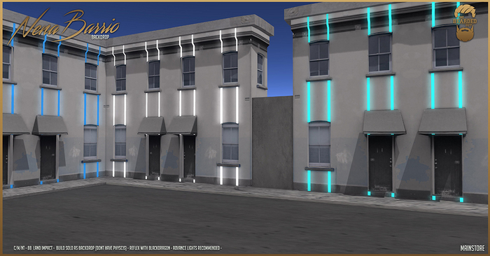 Neon Barrio Backdrop - The Bearded Guy