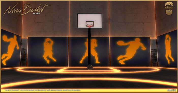 Neon Basket Backdrop - The Bearded Guy