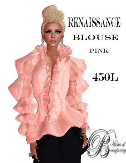 HOUSE OF BENINGBOROUGH -  Renaissance Blouse - Pink