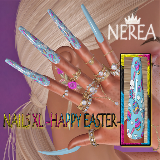 >-NAILS XL -FREYA-->HAPPY EASTER-<