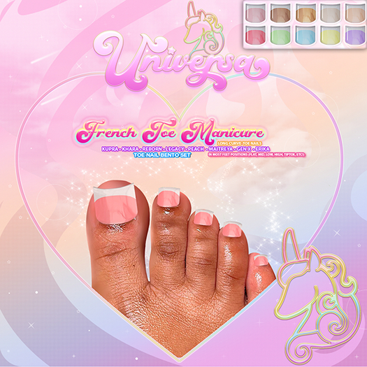 #UNIVERSA - French Toe Manicure Short Toes Bento Set