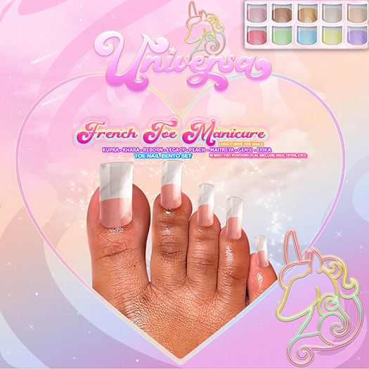 #UNIVERSA - French Toe Manicure Long Toes Bento Set