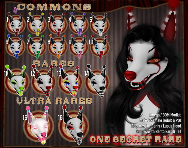 2. { aa } Clown Canids - Yellow (COMMON) (DO NOT REZ)