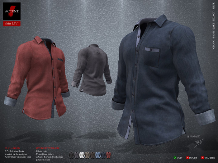 Accent - Shirt -Levi-  SlimPack