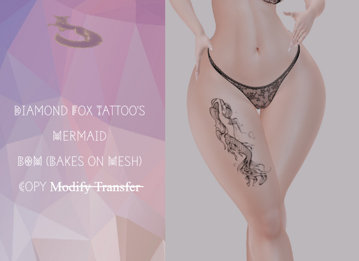 [Diamond Fox] - Mermaid tattoo