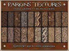 Parkins Textures - Carved Set - 20x Full Perm Seamless 1024, Wood, Furniture, Pillar, Wall, Box, Fantasy, Decorative