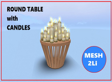 Round table with candles 2Li