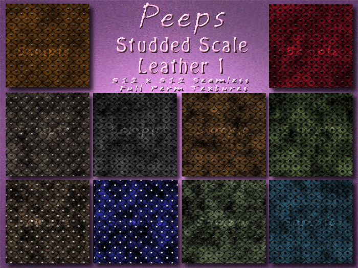 Peeps Textures Studded Scale Leather 1