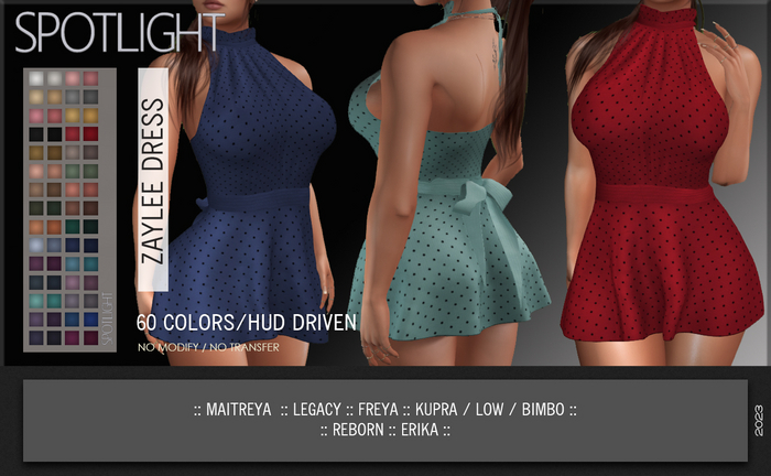 SPOTLIGHT - ZAYLEE DRESS (DEMO Available In-World) 