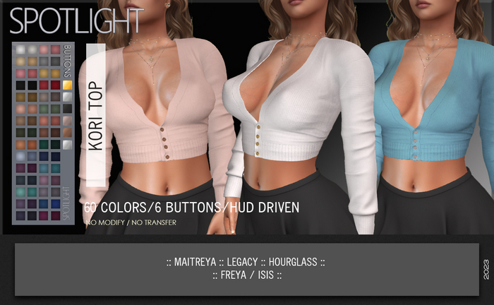 SPOTLIGHT - KORI TOP (DEMO Available In-World) 