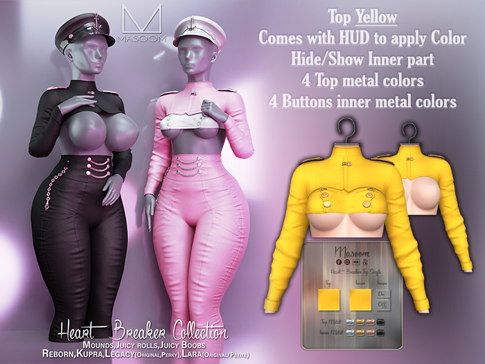 [[ Masoom ]] Heart Breaker Top - Yellow 