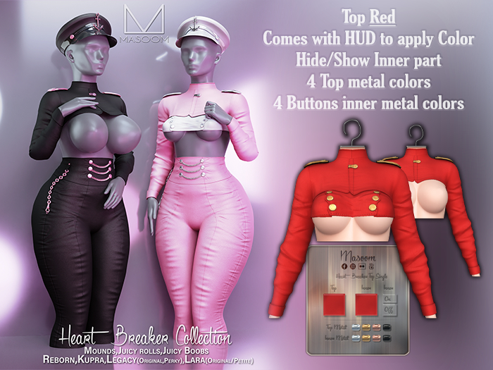 [[ Masoom ]] Heart Breaker Top - Red 