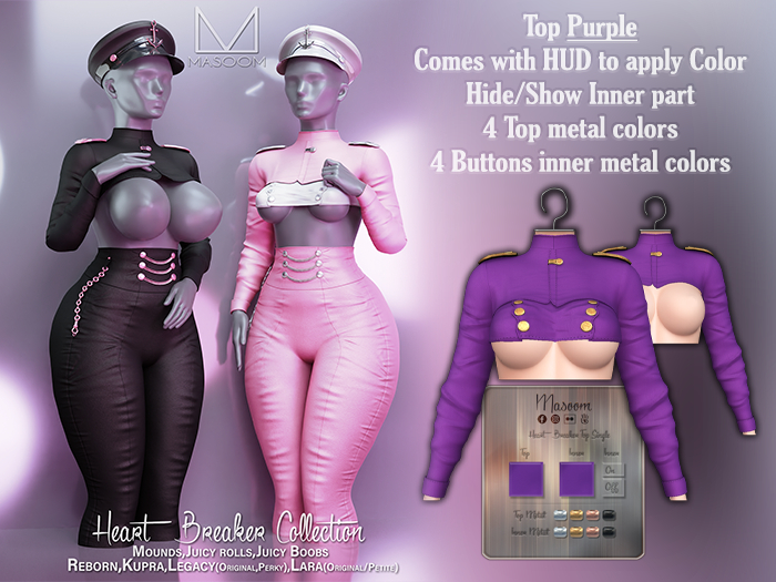 [[ Masoom ]] Heart Breaker Top - Purple 