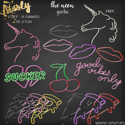 [atooly.home] the neon gacha .one. lips red