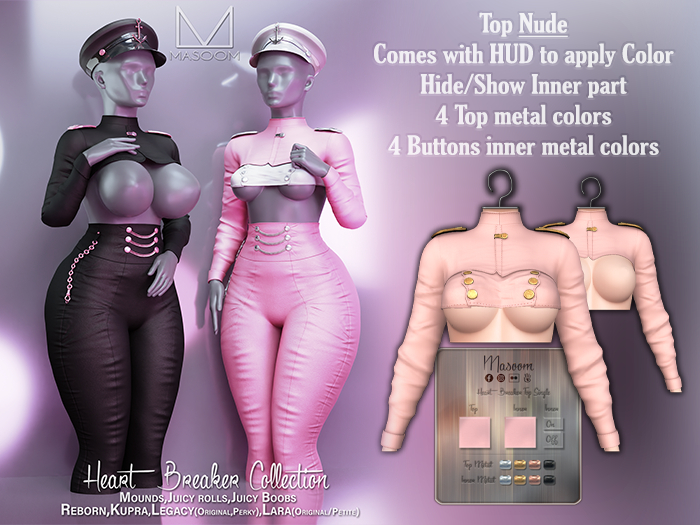 [[ Masoom ]] Heart Breaker Top - Nude 