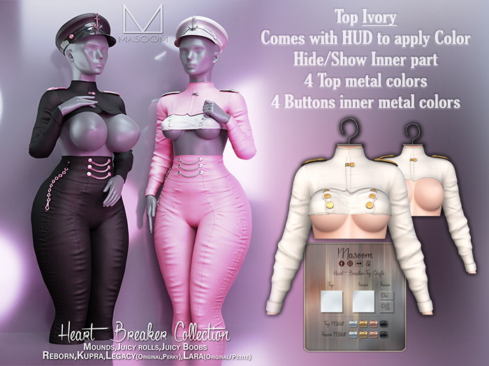 [[ Masoom ]] Heart Breaker Top - Ivory 