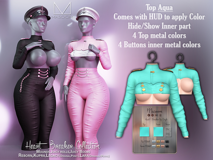[[ Masoom ]] Heart Breaker Top - Aqua 