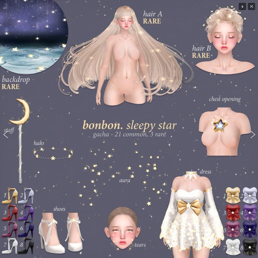bonbon - sleepy star - hair B RARE