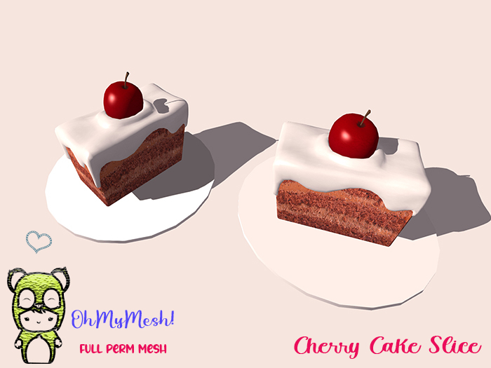 OhMyMesh! Cherry Cake Slice Full Perm Mesh