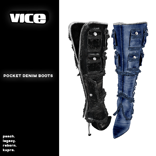VICE. Pocket Denim Heels "Exclusive Bundle"
