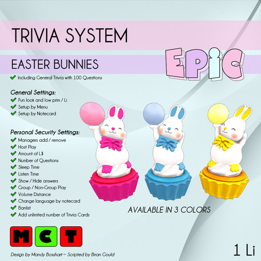 [EPIC Trivia System] Easter Bunnies (ADD ME)