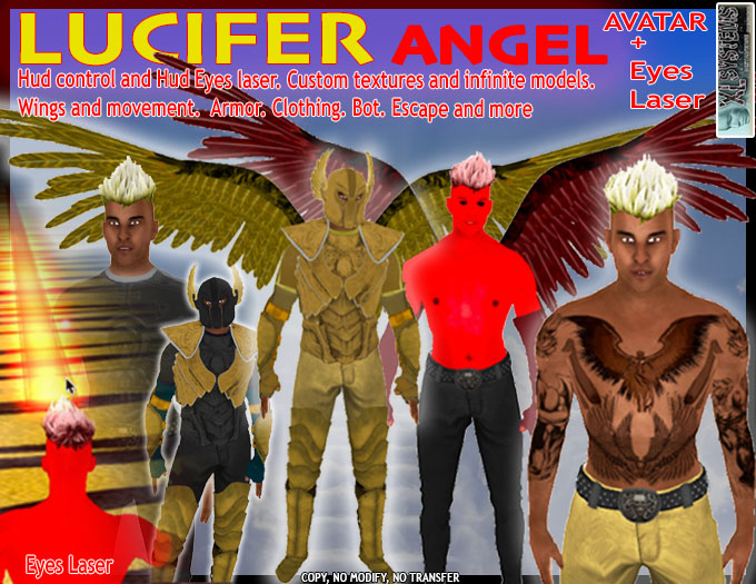 Lucifer Angel Avatar  + Laser Eyes