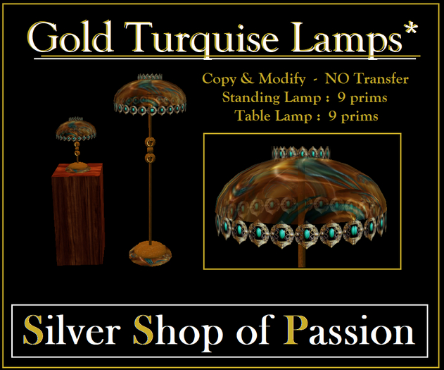 Gold Turquise Lamps
