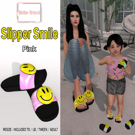SF Slipper Smile Pink