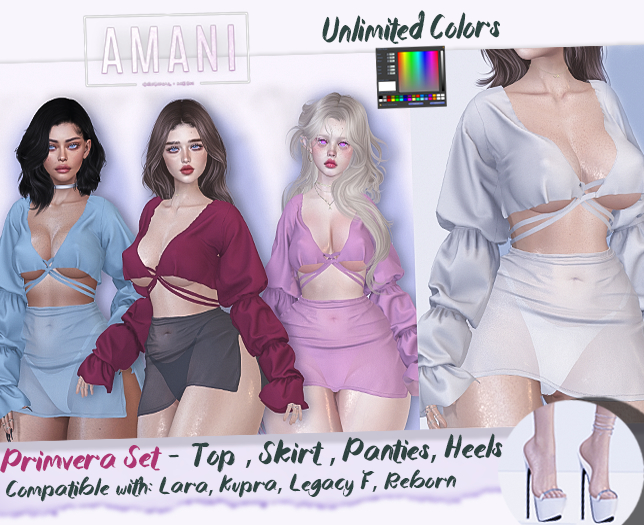*AMANI* - Primvera Set (Lara / Legacy / Kupra / Reborn)