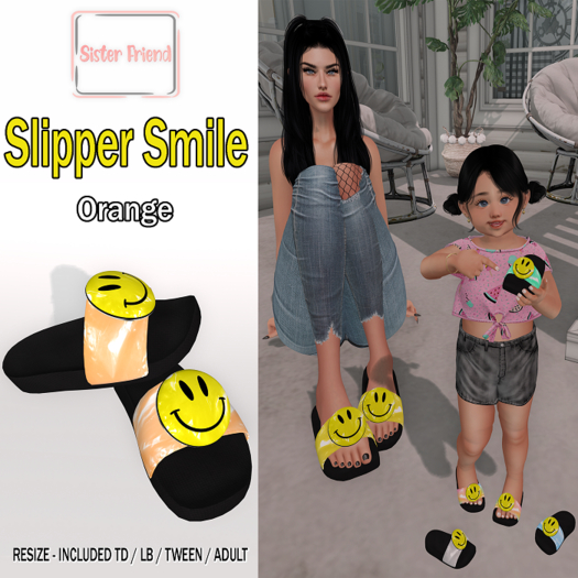SF Slipper Smile Orange